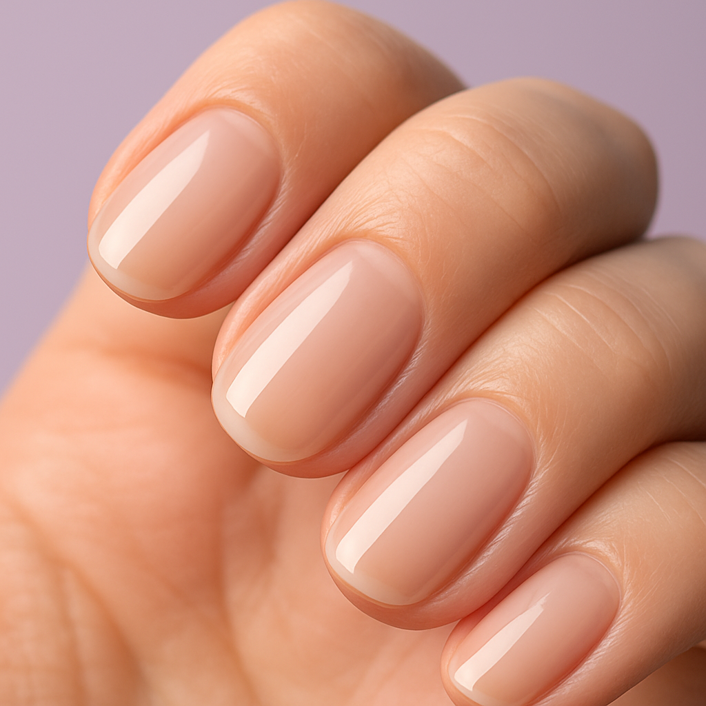 Unhas naturais com banho de gel